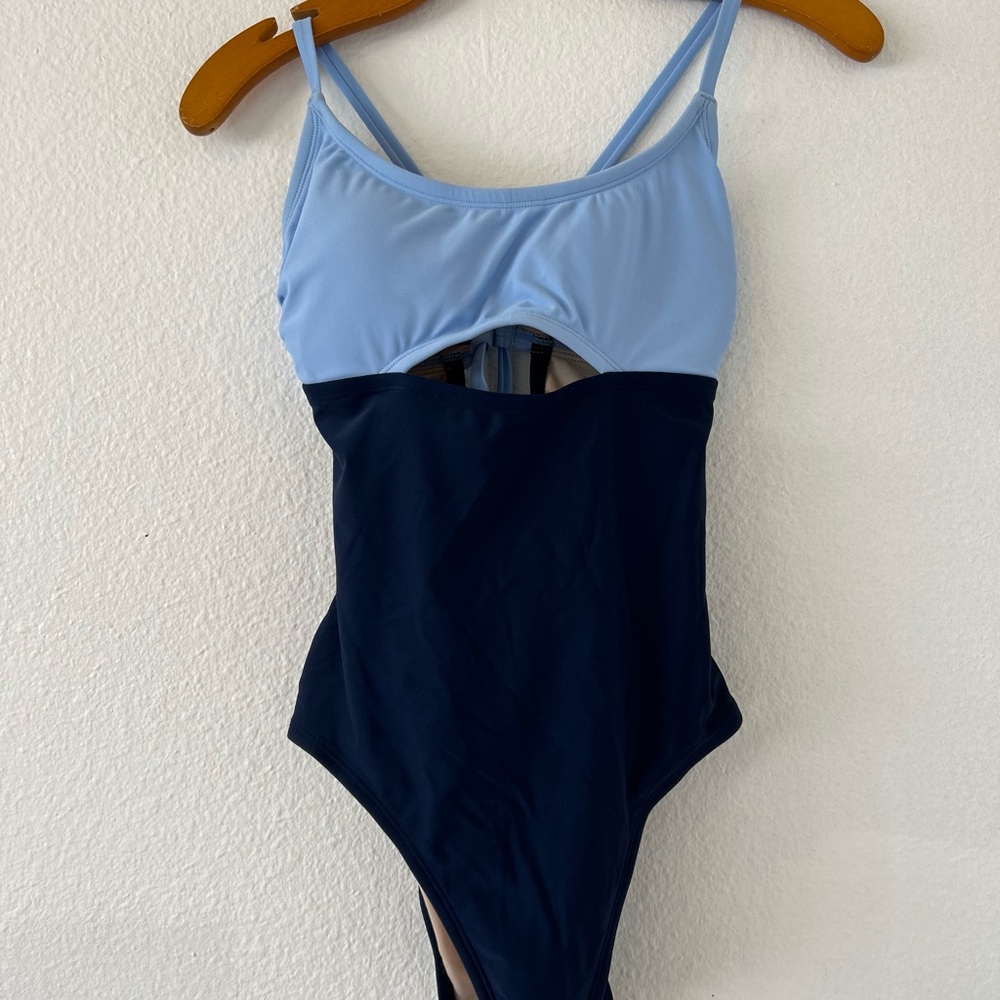 Kona Sol Navy Blue One Piece Swimsuit Size S - Picture 2 of 4